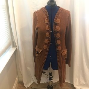 PBJ Blues Hood Long Cardigan